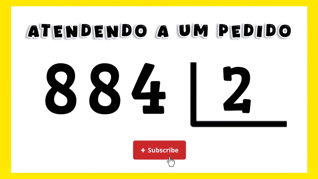 🌟 884 dividido por 2 | Como aprender divisão