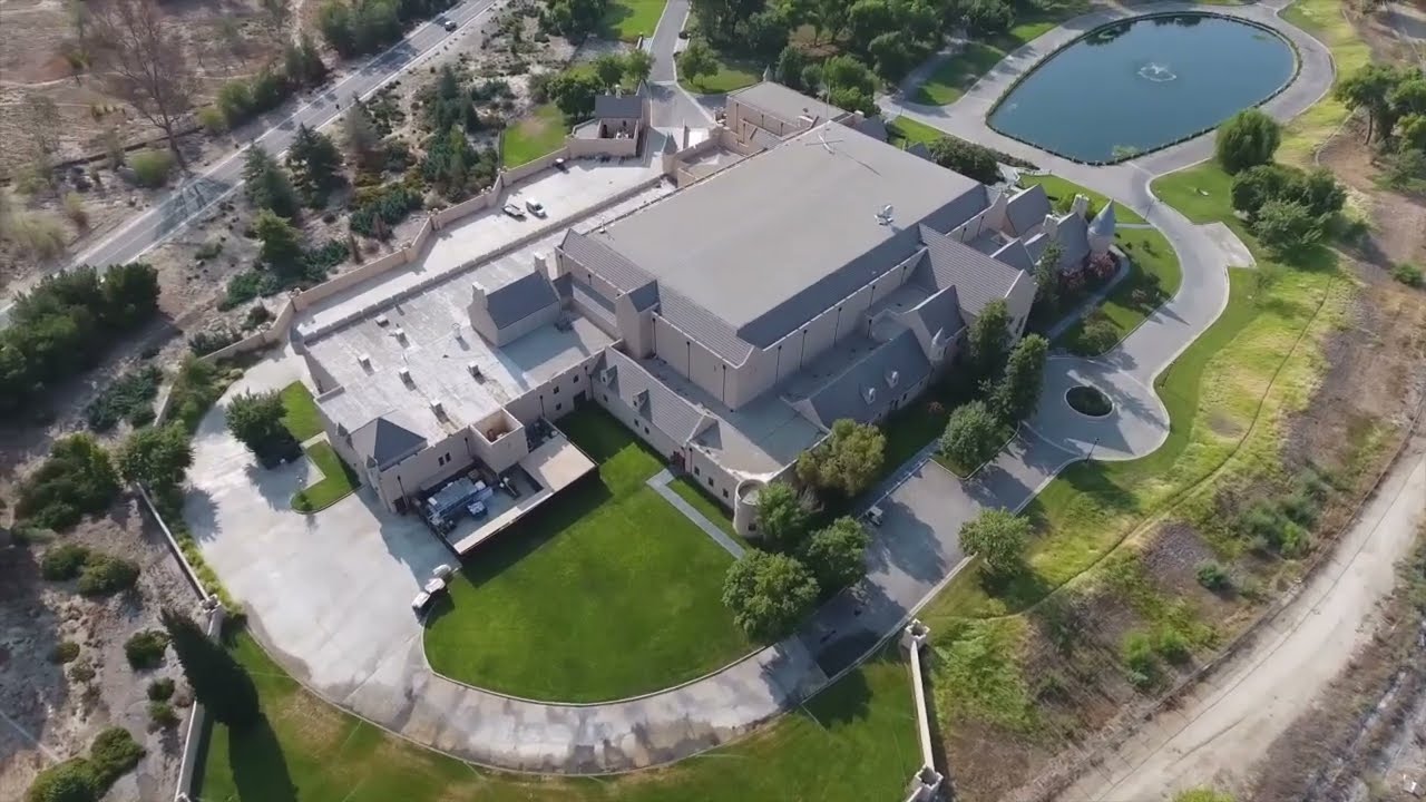 Scientology Gold Base Drone Tour (Labelled)