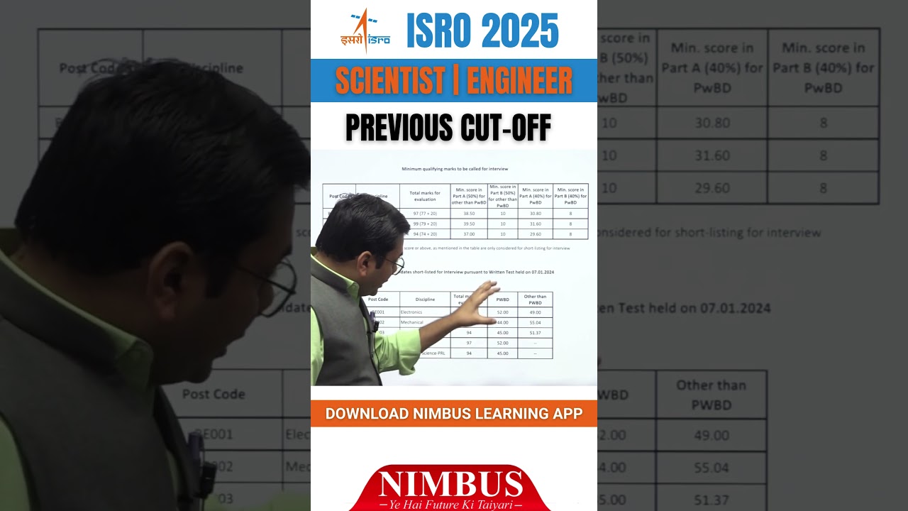 ISRO Recruitment 2025 | ISRO Previous Year Cutoff Without GATE | ISRO Cut off Marks #ISRO #Shorts