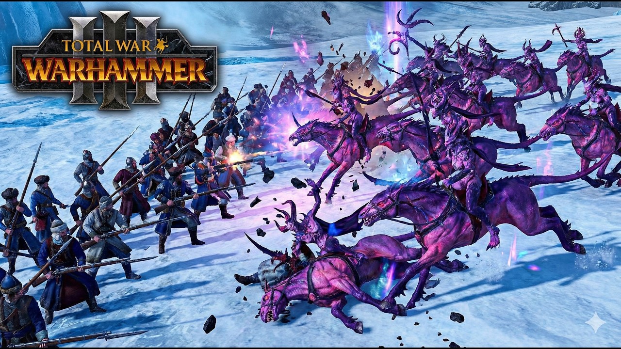 《Total War: Warhammer 3》色孽尋歡者全場飆車！前期虐殺基斯里夫 兩隊送頭照樣碾壓獲勝