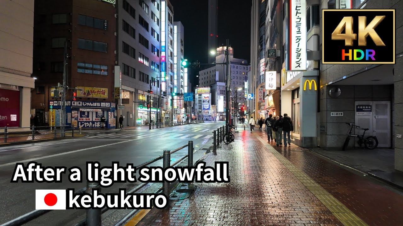 【Winter JAPAN Night Walk】Ikebukuro Tokyo Night Walk After the Snow 2026【4K  POV】