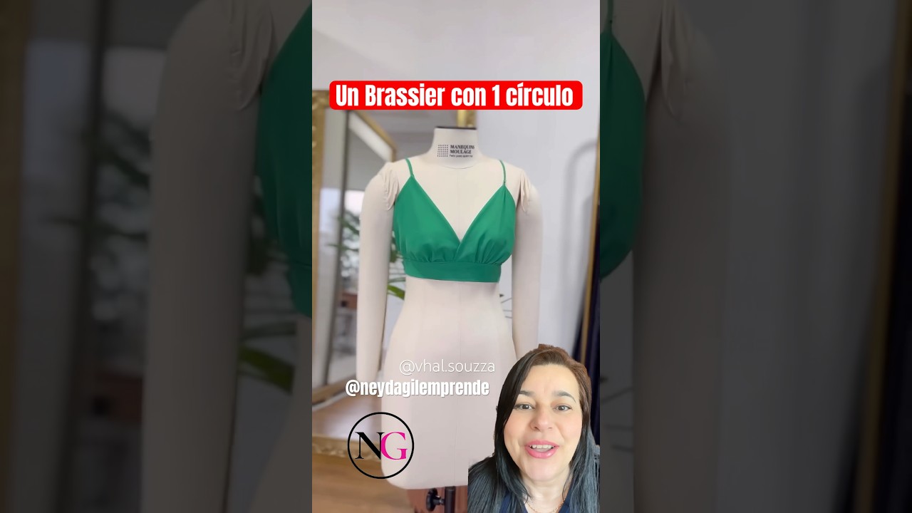 Brassier para traje de baño 👙 con un círculo ⭕️ de tela!!! Conocías esta técnica? 