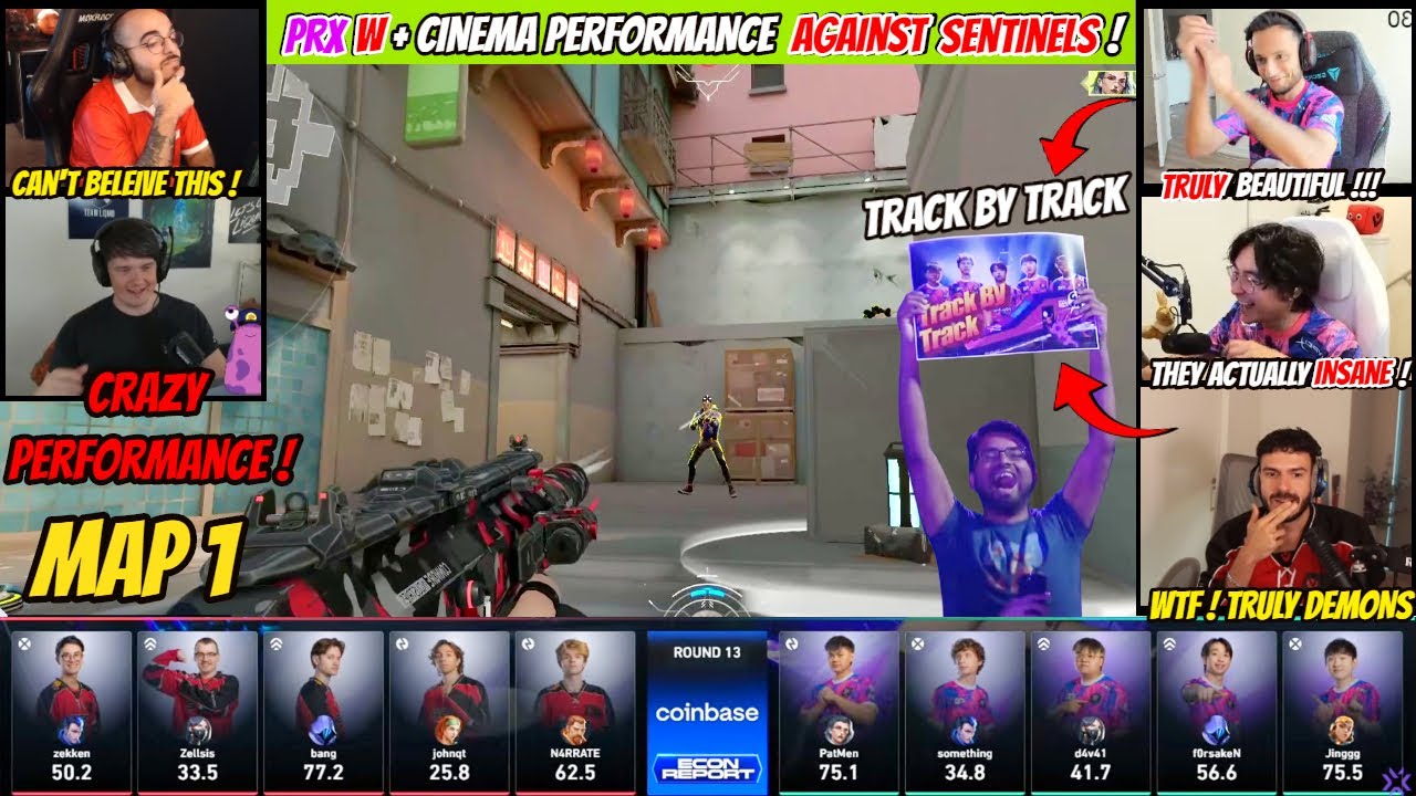 17 Minutes of PRX W Gaming Destroyed Sentinels in Map 1 Streamers Reacts FNS TENZ TARIK SACY SLIGGY