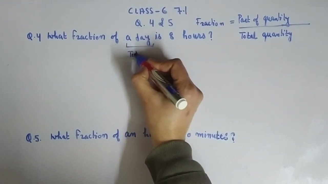 Class 6 || Ex. 7.1 || Q4,5 || Fractions || ncert cbse