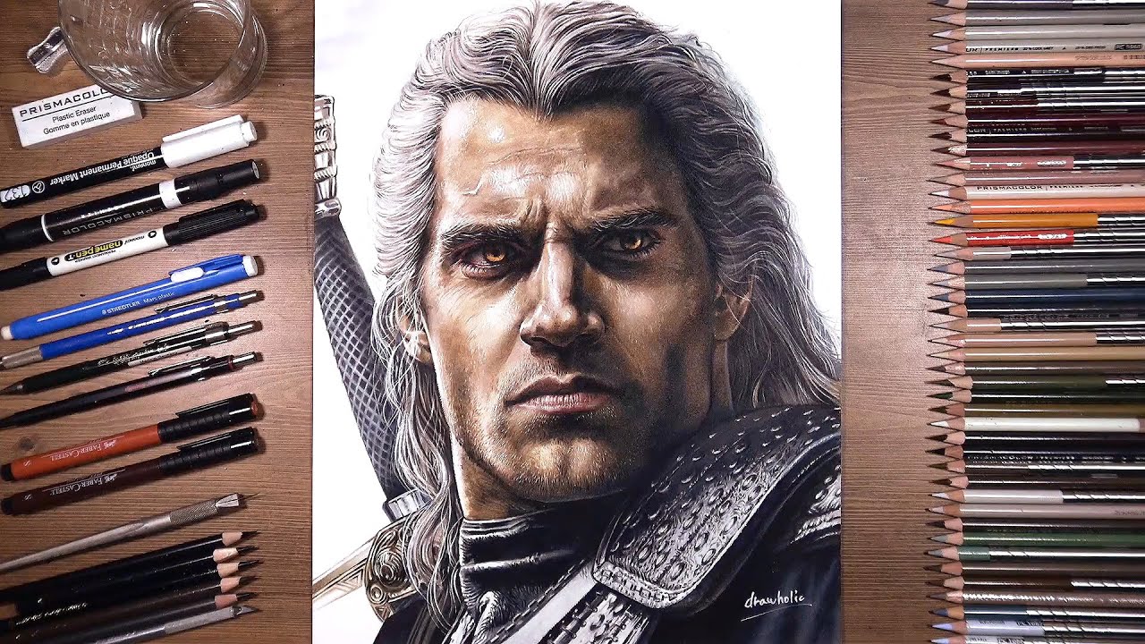 Drawing The Witcher: Geralt of Rivia (Henry Cavill)