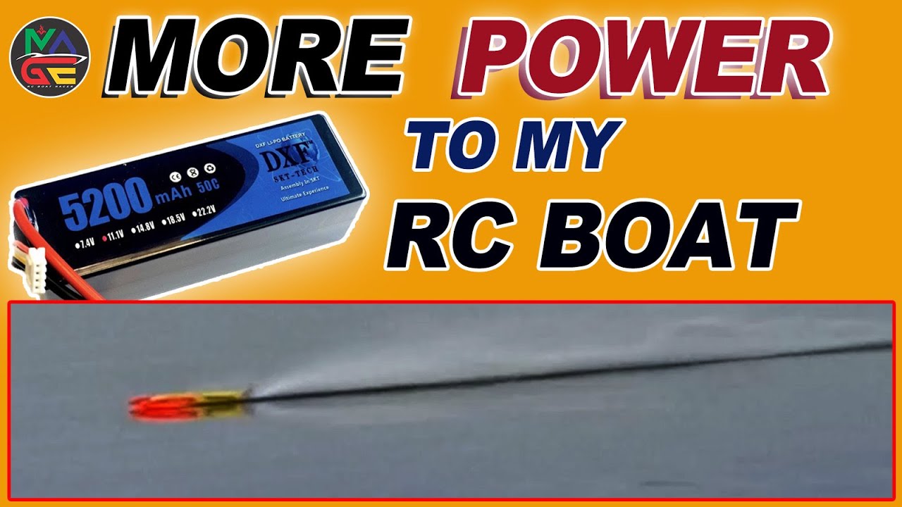 RC BOAT DIY WITH DXF 3s LIPO BATTERY