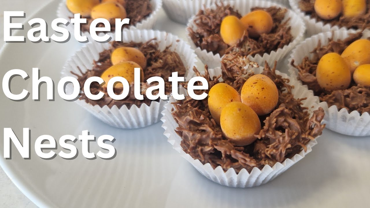 🐣 Three Ingredient Easter Chocolate Nests | Easy No-Bake Recipe 🍫