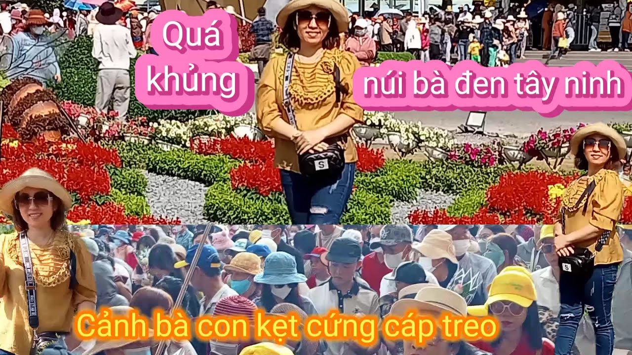 Mùng 9 Tết Cảnh Bà Con Đổ Xô Chen Lấn Vào Cáp Treo Đông kín Núi Bà Đen Tây Ninh#caubamientaytv