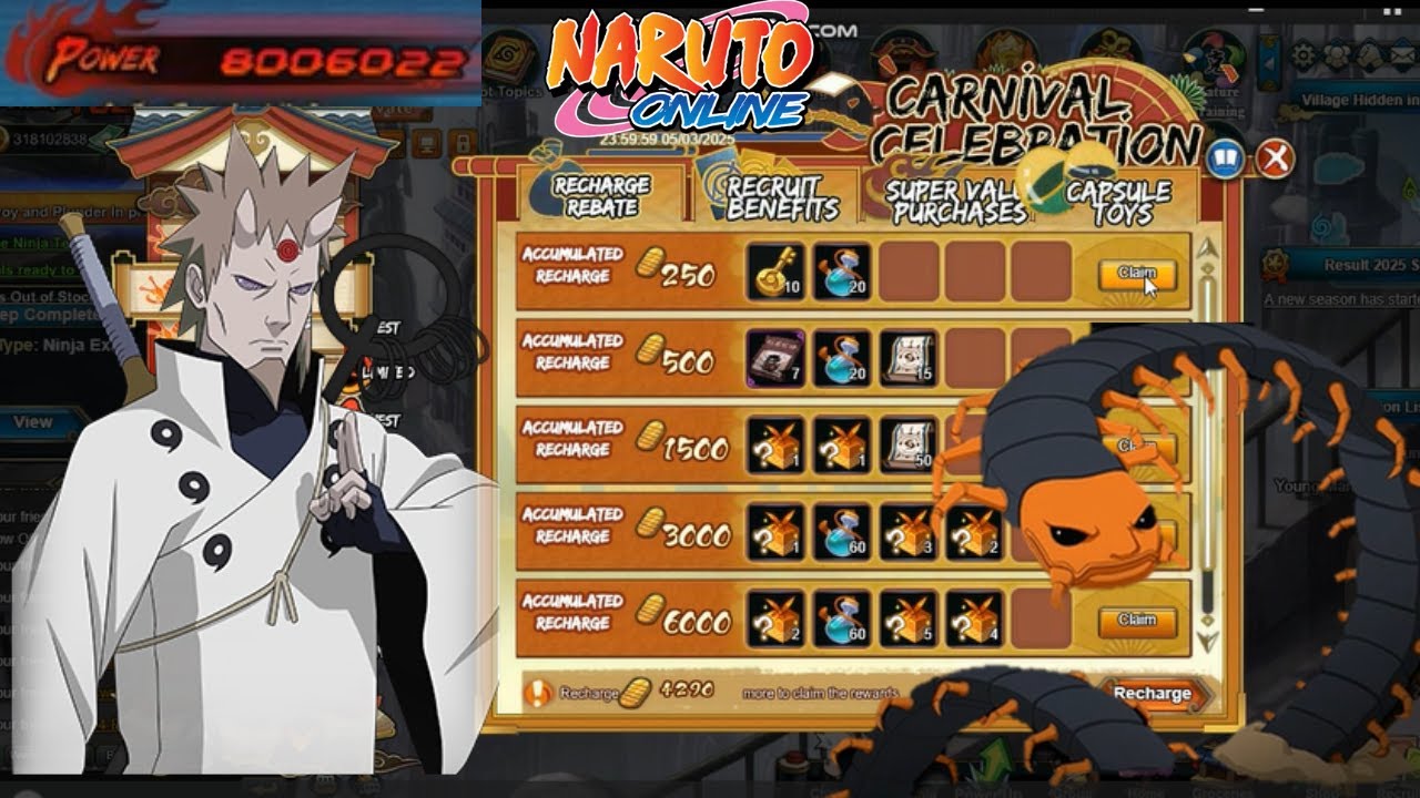 Naruto Online - FIRST GAMEPLAY *NEW* Hagoromo Ōtsutsuki and Summon Centipede [English Server]