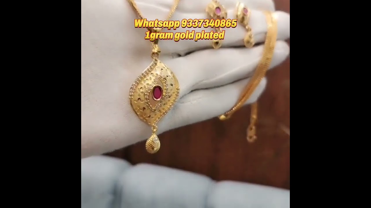 1gram gold plated chain pendal daily wear collection #1gramgold #chainpendent #dailyuse #goldplated