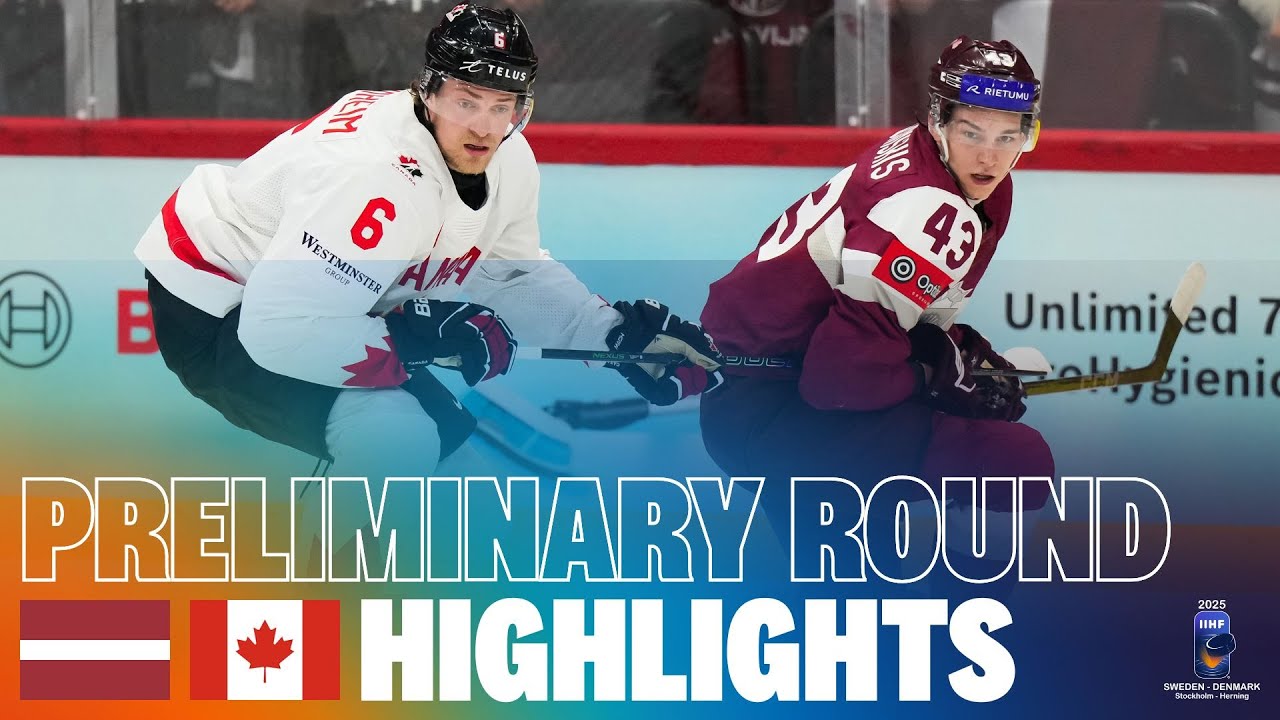 Highlights: LATVIA vs CANADA | 2025 #MensWorlds #IIHF