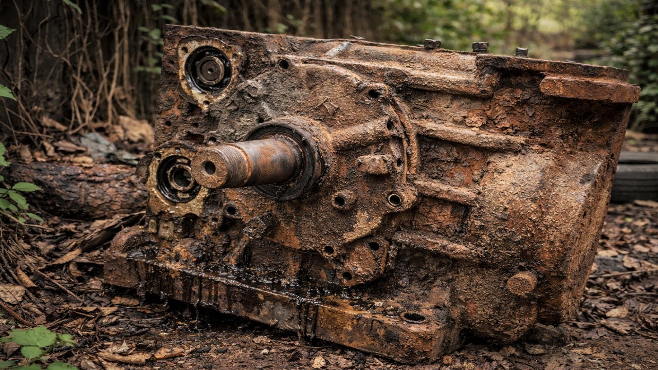 Restoring A Heavily Rusted Diesel Engine For A Popcorn Machine Abandoned In A Garden For Years