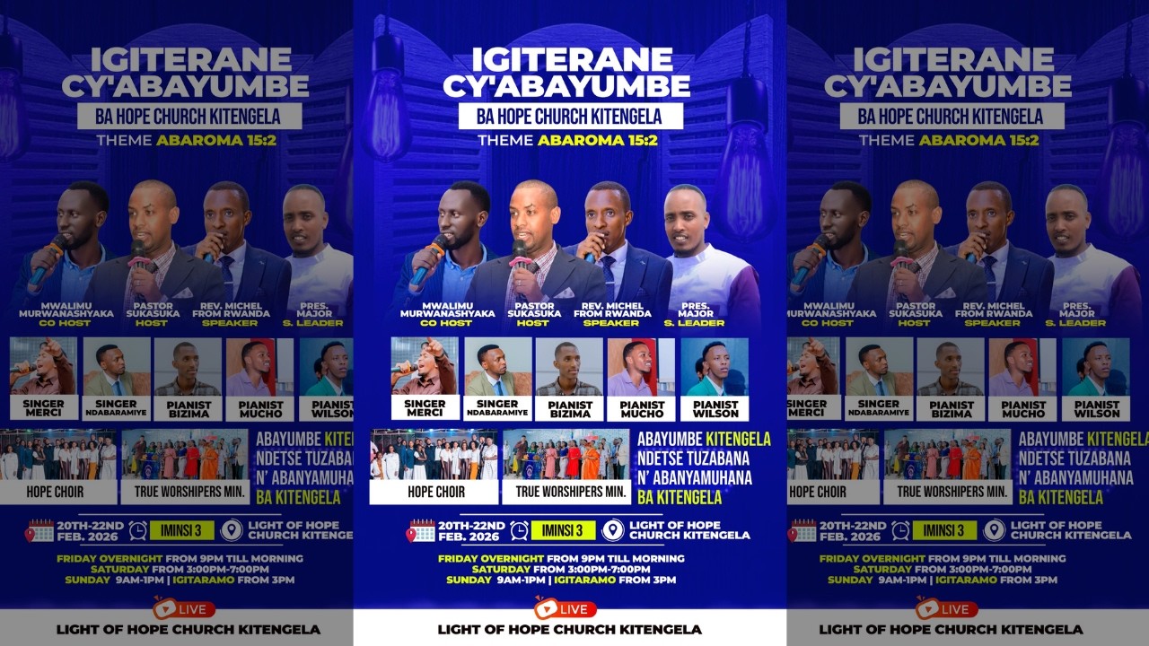LIVE 🔴// IGITARAMO CY'ABAYUMBE HOPE CHURCH // KITENGELA //ON 22.02.2026