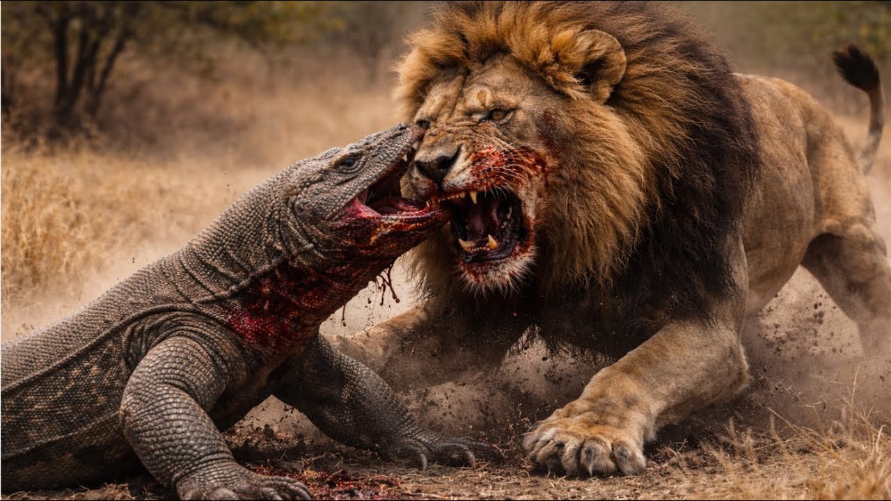 The IMPOSSIBLE Fight Lion vs Komodo Dragon  Jungle Showdown