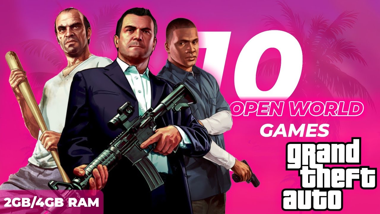Top 10 GTA V Like Games for Low End PC (2GB/4GB RAM) 🔥 Must Play Open World Games
