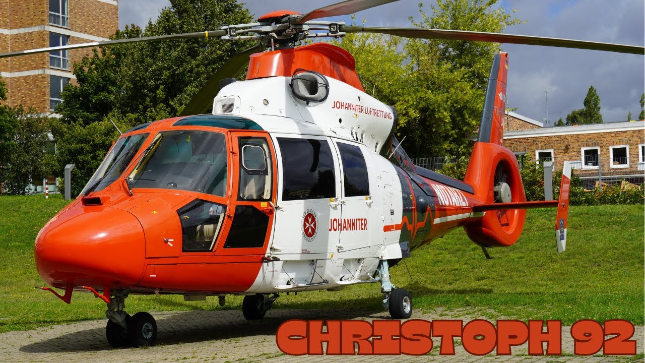Christoph 92 Rostock - Johanniter Luftrettung in Rostock mit der as365 Dauphin