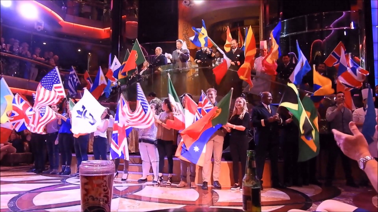 Rhapsody of the Seas parade of flags