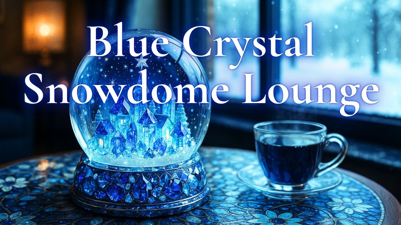 Blue Crystal Snowdome Lounge 💎 Live Ambient Piano for Focus & Relaxation | Gemveil