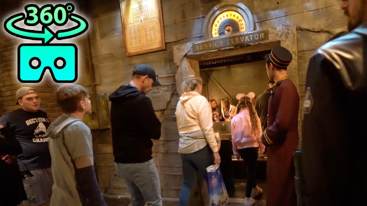 Tower of Terror (360° VR) Full Ride POV + Queue - Disney's Hollywood Studios Disney World