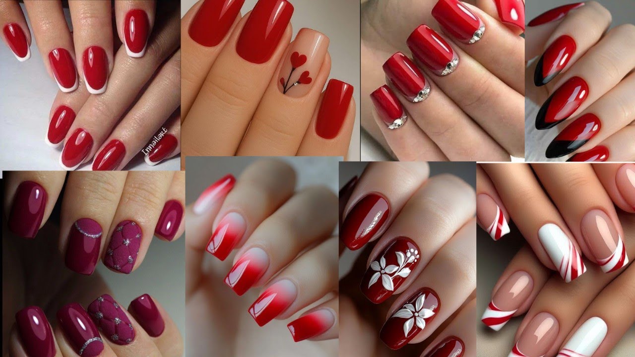😱Quick Nd Easy RED SHORT NAILS IDEAS| Simple Short Acrylic Nail Art Designs For Ladies| Classy Nails