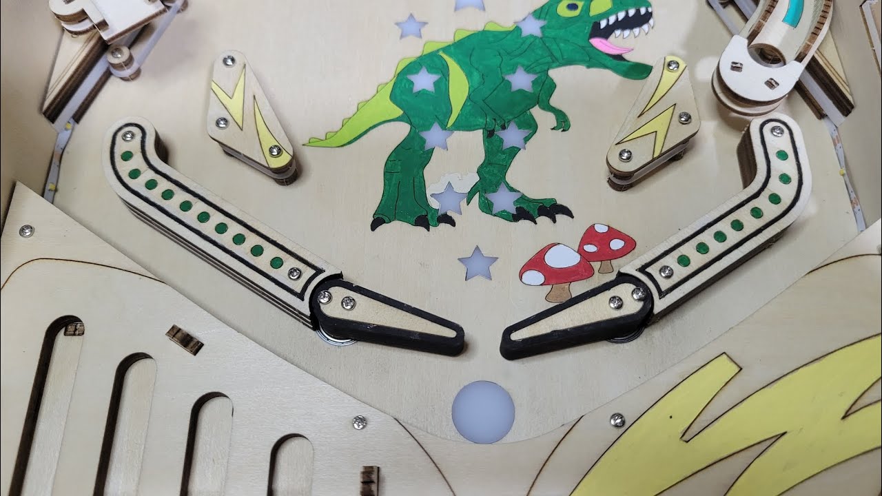 Wooden 3D Pinball Machine #14 FINAL 