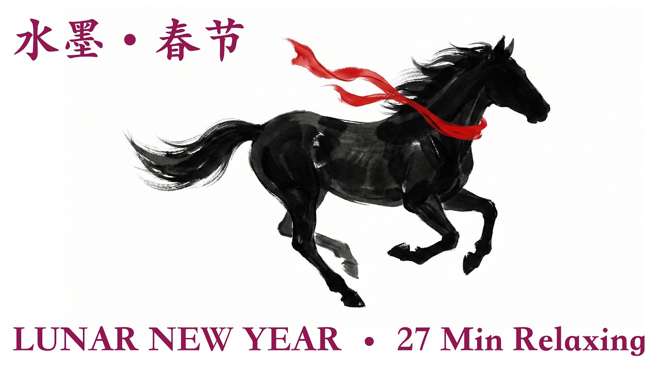 春节风俗的变迁: 水墨画MV带你穿梭的春节传统和现代场景 How China Celebrates New Year: 27 Min Relaxing Ink Animation