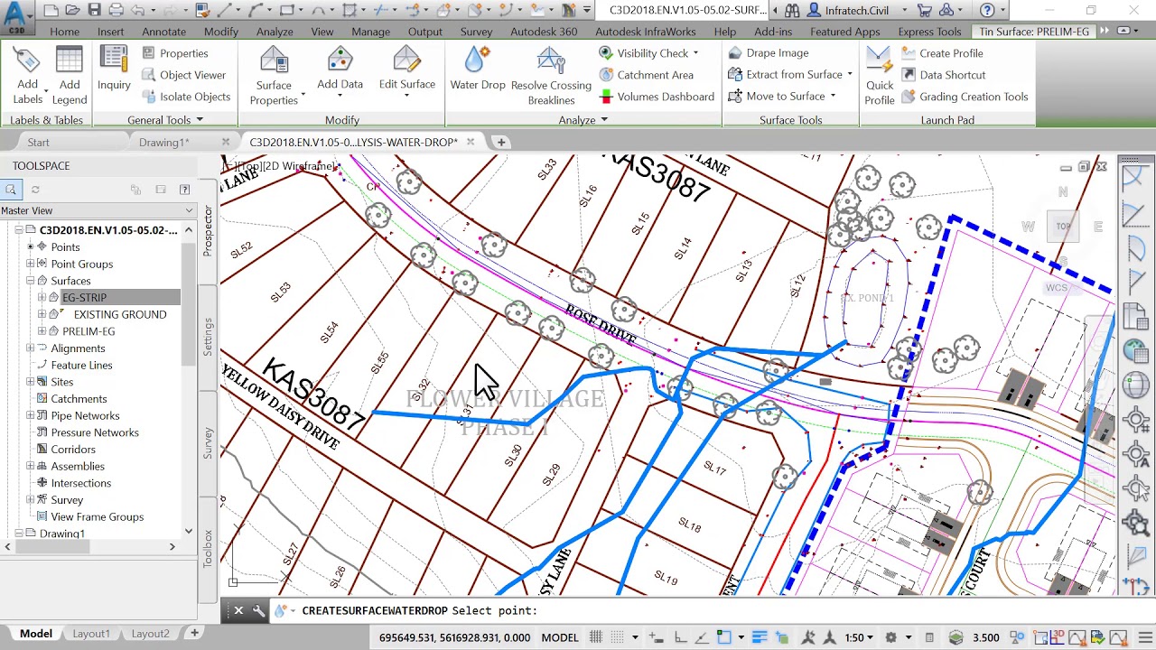 AutoCAD Civil 3D - 05.05.02: Water Drop