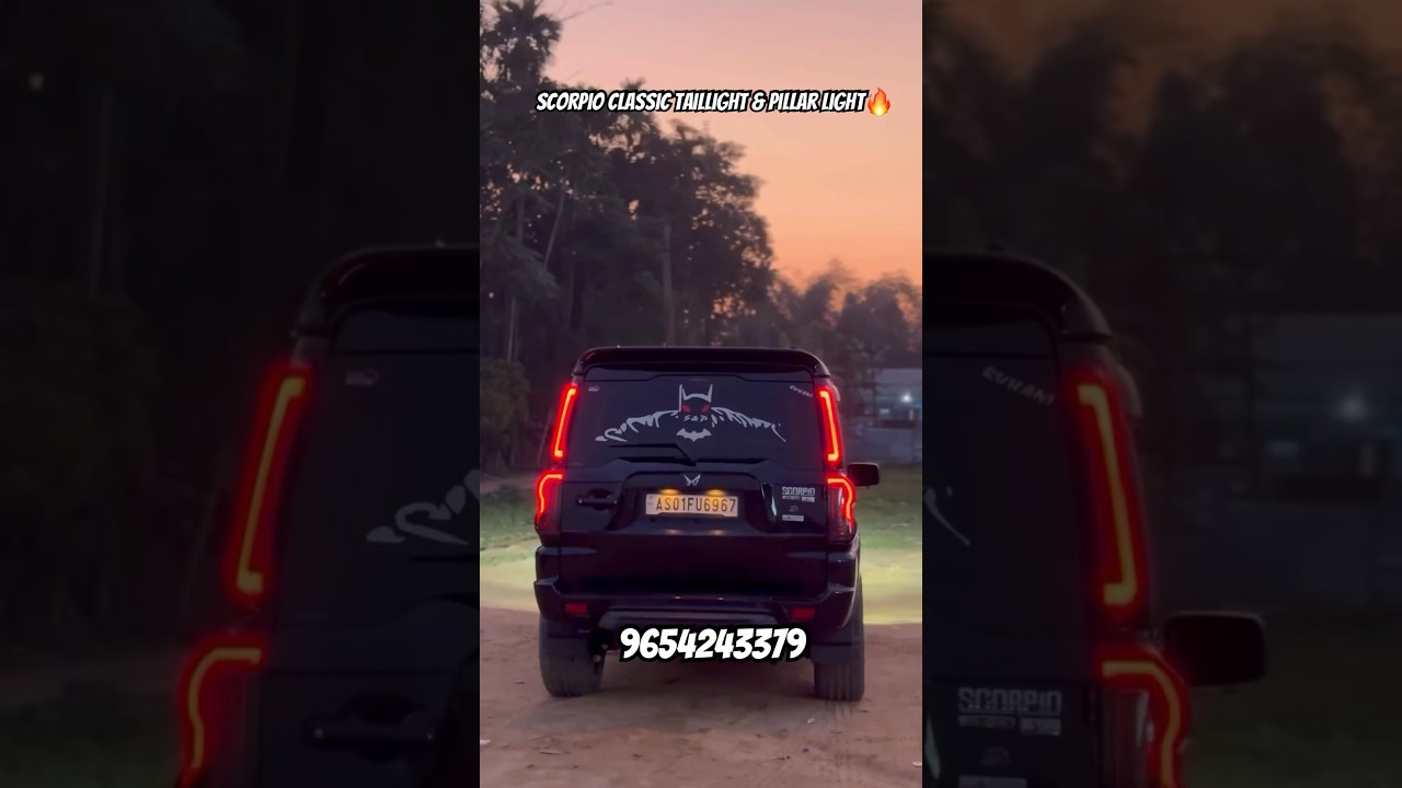 Scorpio Aftermarket Taillight & Pillar Light🔥 #scorpio #blackscorpio #trending #viralshort #viral