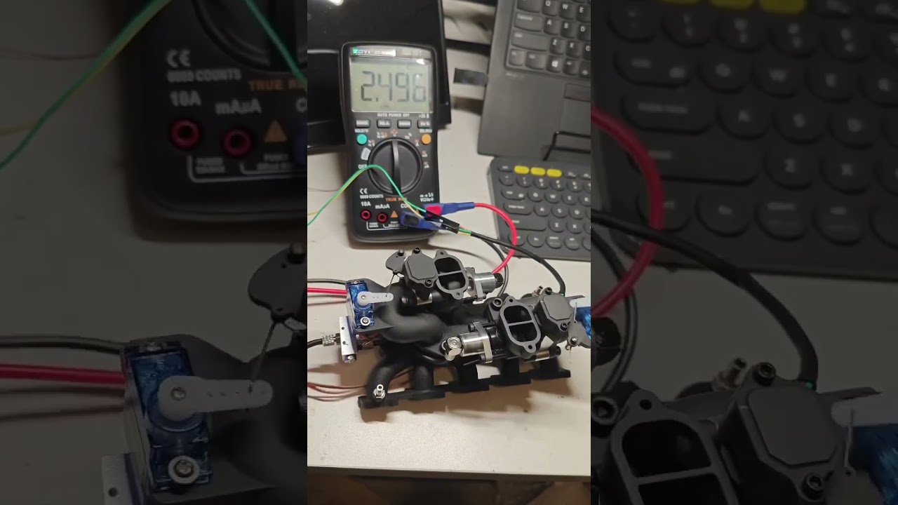 The engine model EFI module prototype was successfully tested#DIY #model #RC #engine #v12 #v8 #EFI