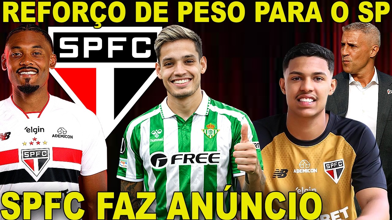 INCRÍVEL ISSO!!! SPFC ANUNCIA ACERTO! ASSINA ATÉ 2028! REFORÇO DE PESO CHEGANDO! VENDA DE BOBADILLA