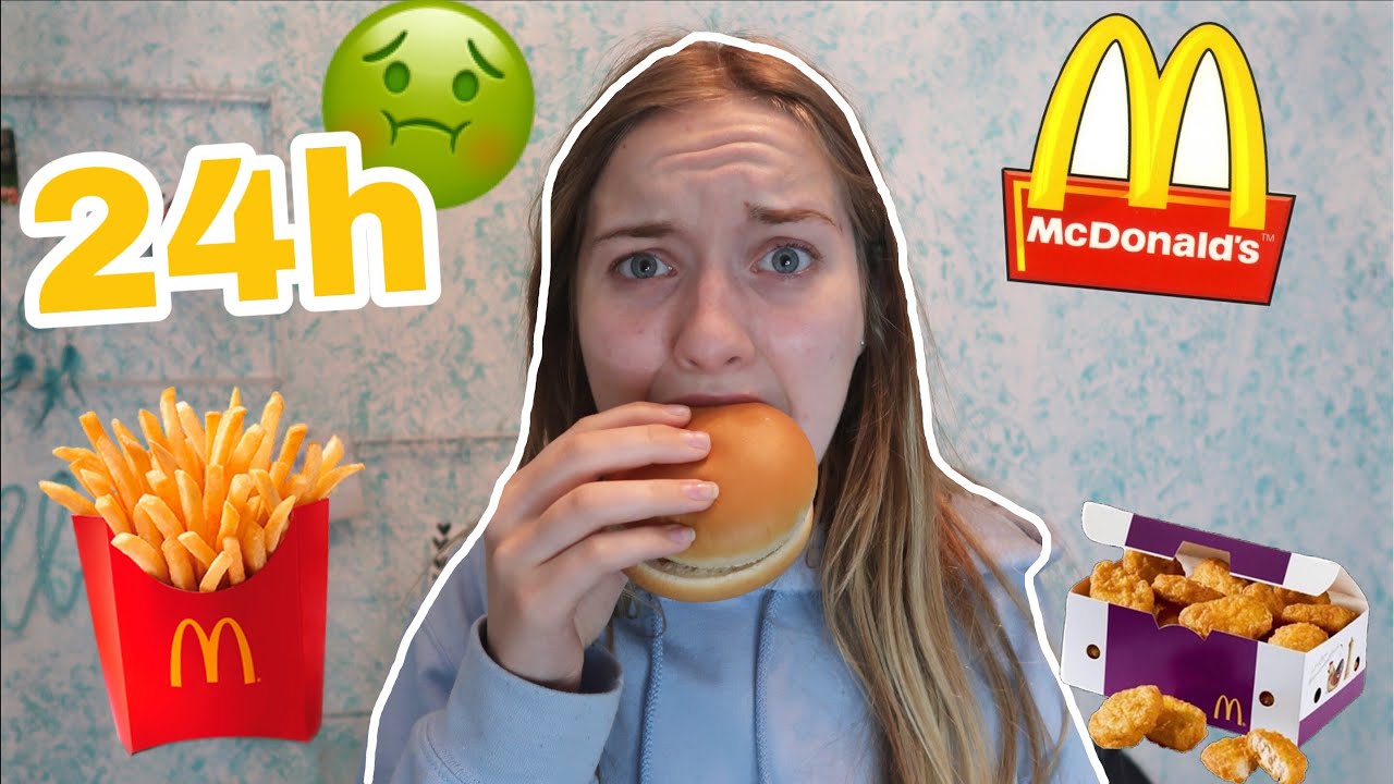 24h NUR MCDONALDS ESSEN! 🤮