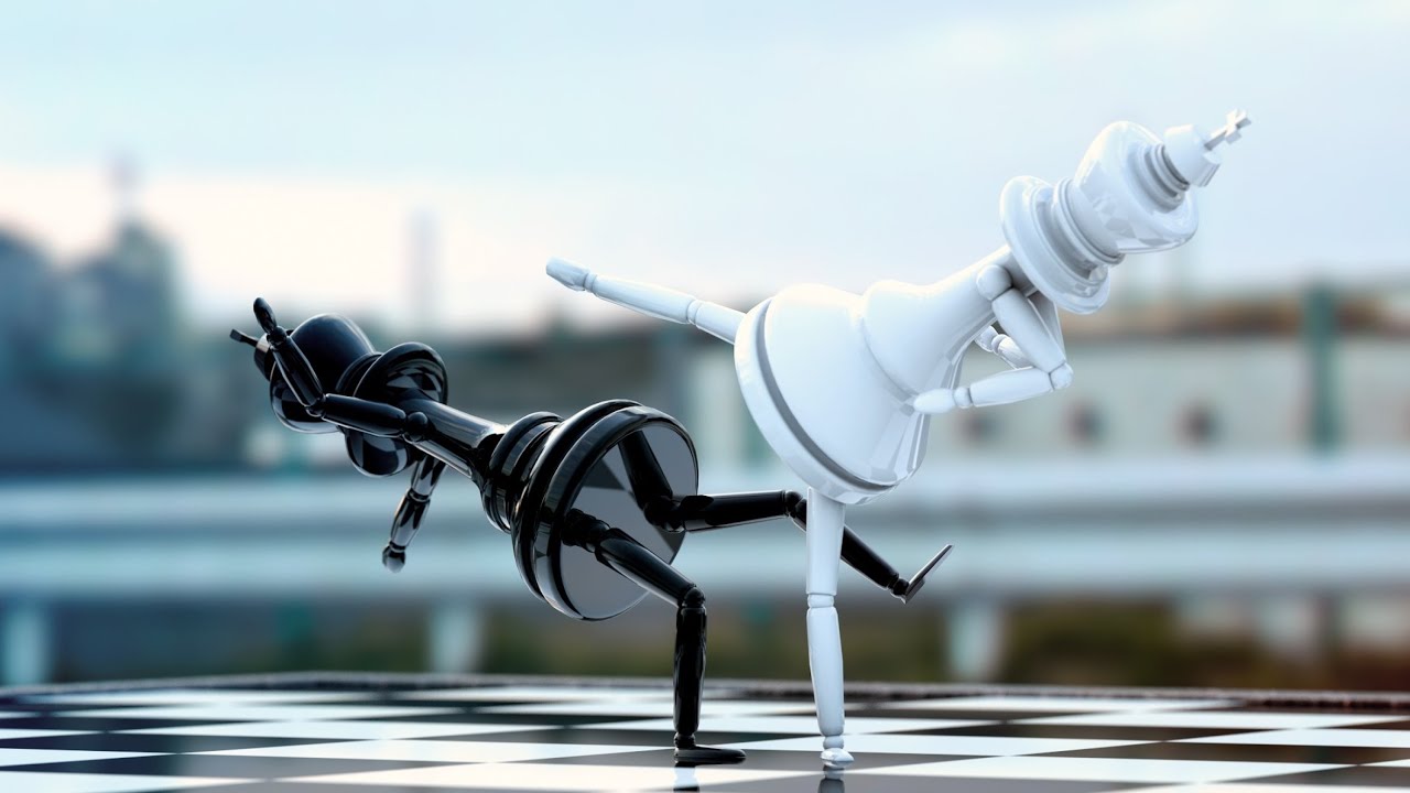 Animated Clay Chess Game - Whites vs Blacks - Online Youtube Video