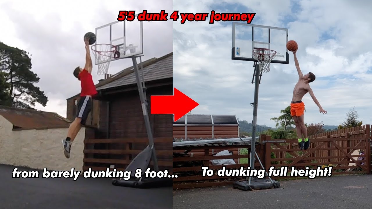 5'5 4 year dunk progress so far from 8 foot to 10 foot