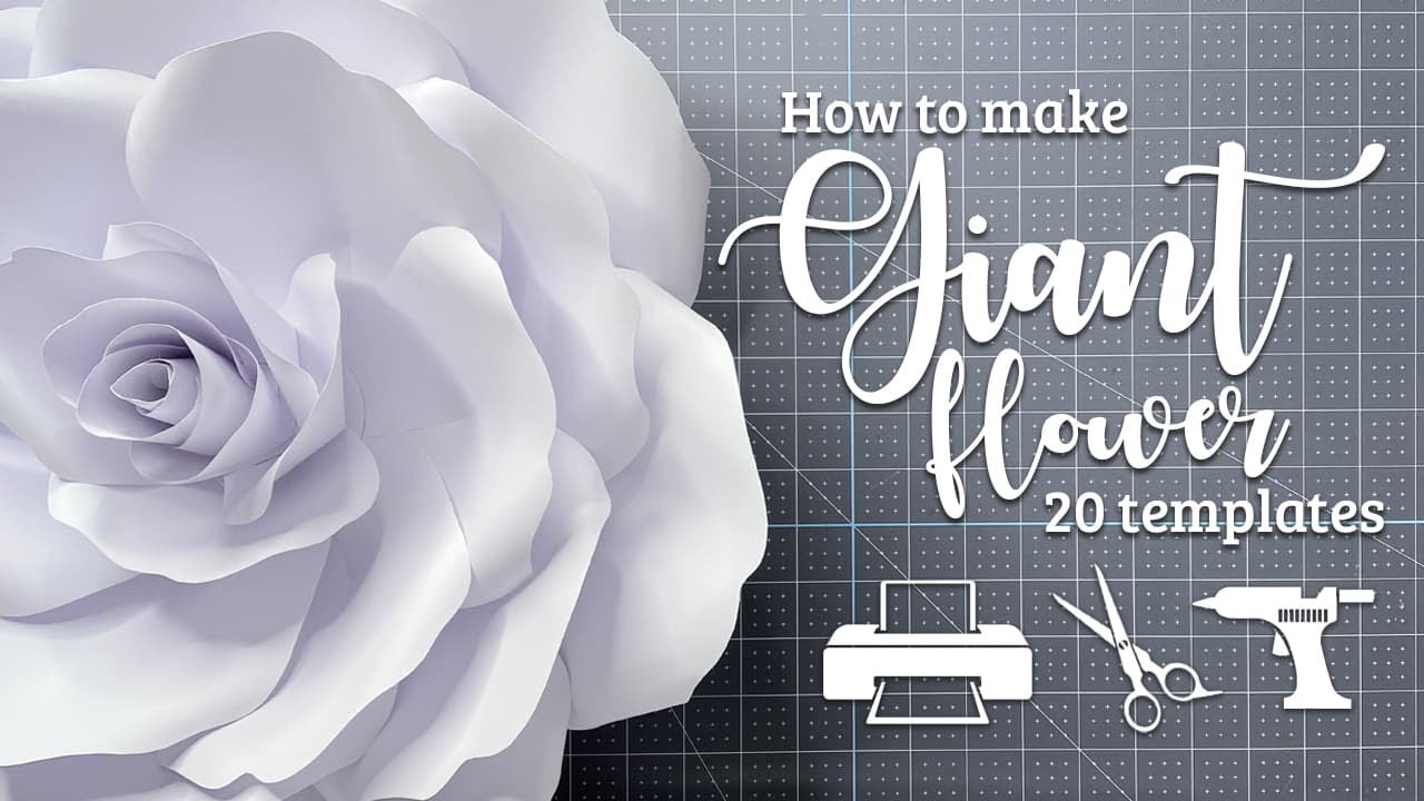 How to make giant paper flower | Step-by-step video tutorial | Easy DIY Giant Paper Rose |