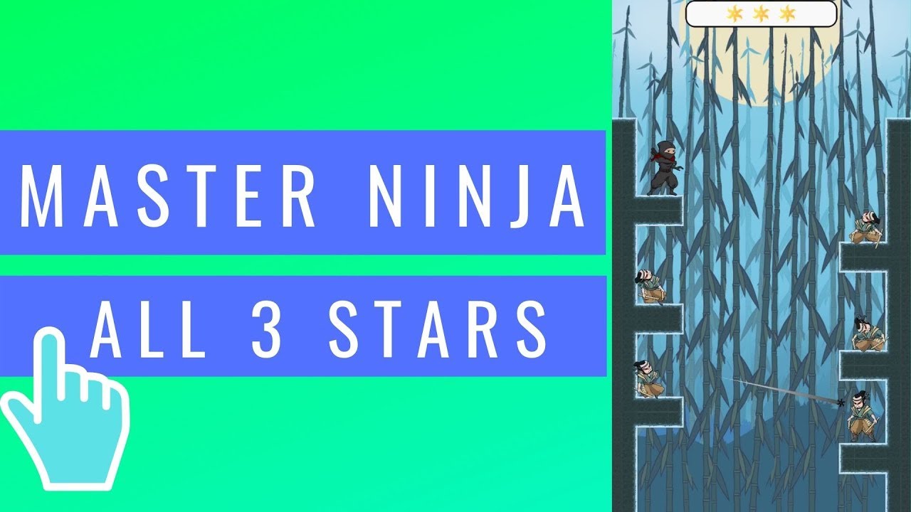 Master Ninja - Shuriken Puzzle | All 3 Stars! | iOS / Android Mobile Gameplay