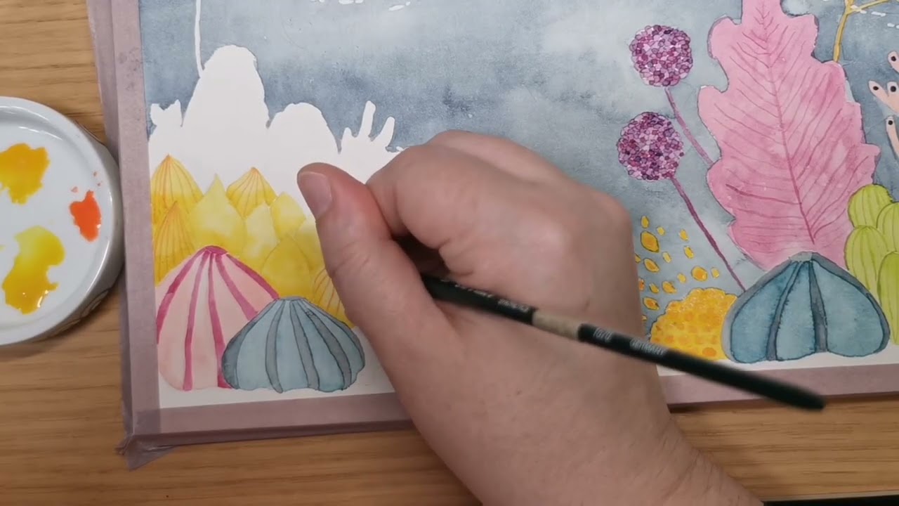 A book on icelandic tales, a fantastic watercolor seascape and miso chicken