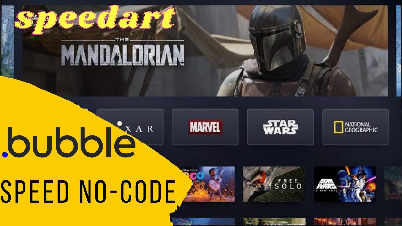 Bubble.io SPEEDART | DISNEY + SPEED NO-CODE | CRIANDO O DISNEY PLUS #1