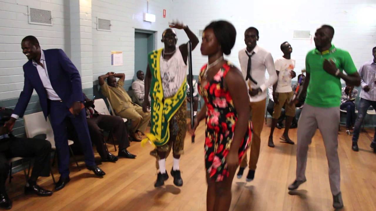 Dinka Bor dance at Pennell Hall, Braybrook, Melbourne on the 6th March 2016