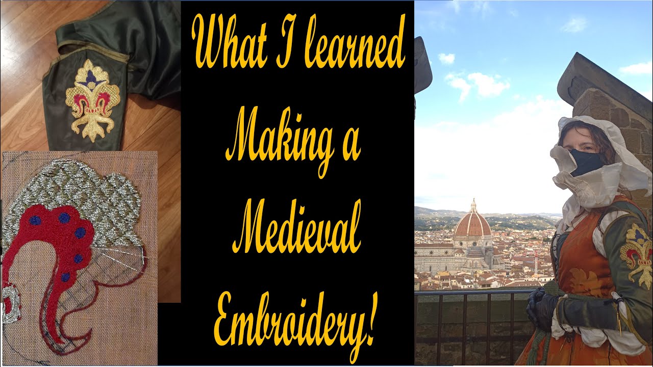 HOW I MADE A MEDIEVAL EMBROIDERY FOR A SPLENDID GOWN // CREATING 15TH CENTURY ITALIAN EMBROIDERY