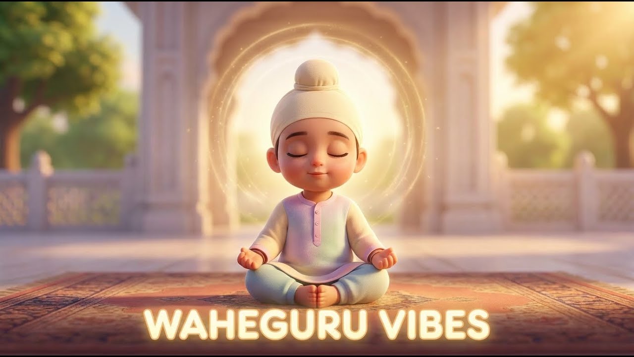 Waheguru Simran 🙏 Feel Peace Within | Peaceful Meditation | Little Sikh Souls