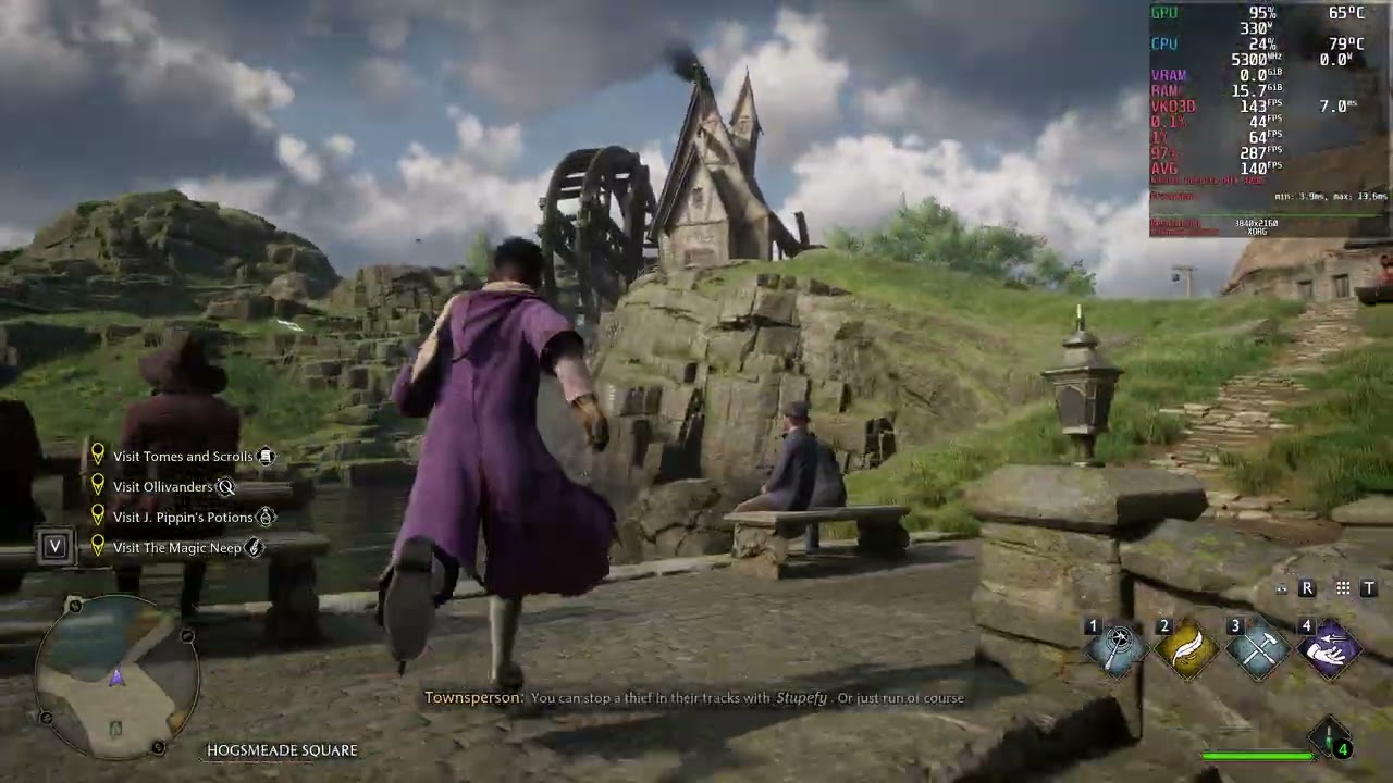 Hogwarts Legacy DLSS 3 Performance on Linux