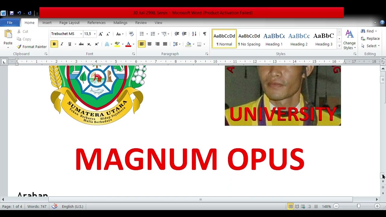 untuk ke-GUBERNUR-an SUMATERA UTARA dari UniversitasAgussalimNasutionMandailing, 30 Juli 2998, Senin