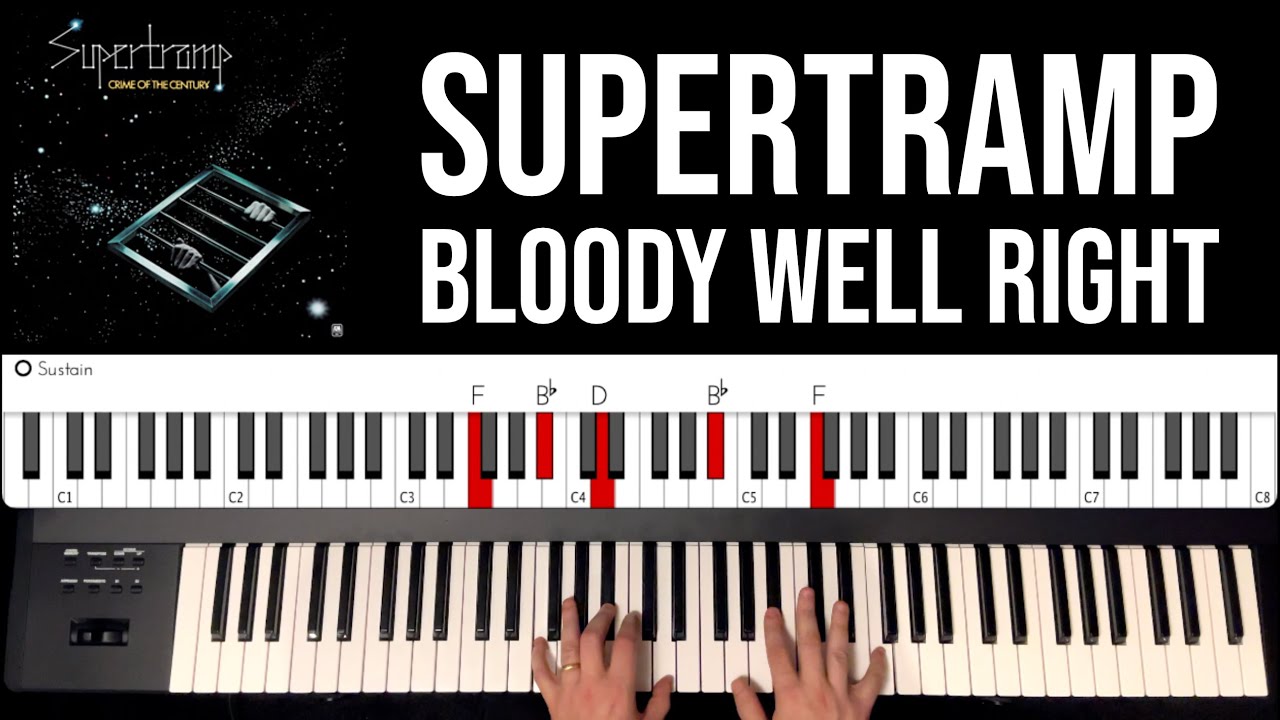 How to Play Bloody Well Right — Supertramp on Keyboards [Playthrough · No Talking]