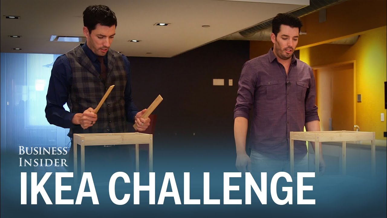 The 'Property Brothers' raced to see who could build IKEA furniture fastest &mdash; it wasn't pretty