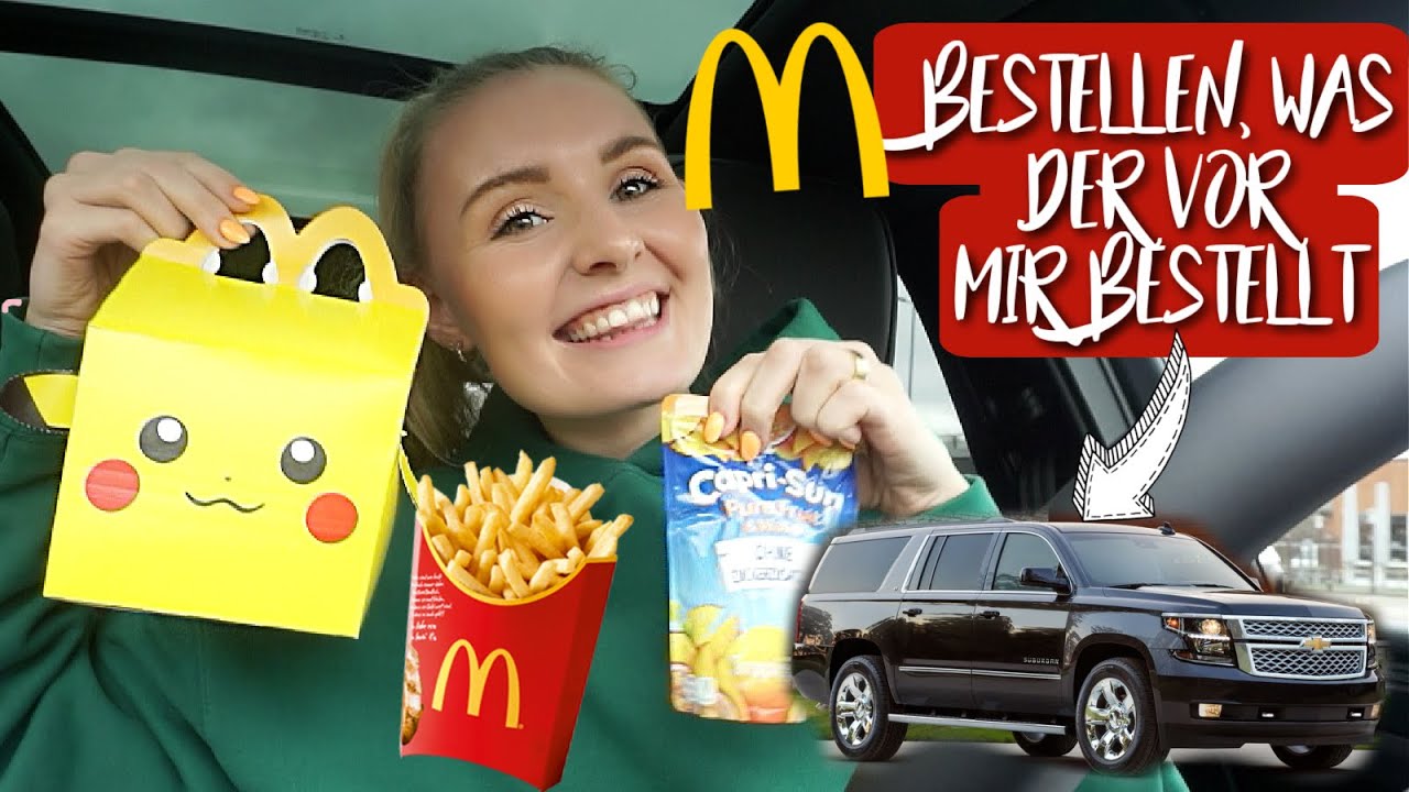 WAS?😱🍔 Bei MC DONALDS bestellen was DIE VOR UNS BESTELLEN! Größer Ging das Auto vor uns nicht🚌😂
