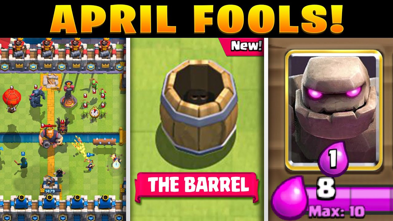 Все первоапрельские розыгрыши в Clash Royale!
