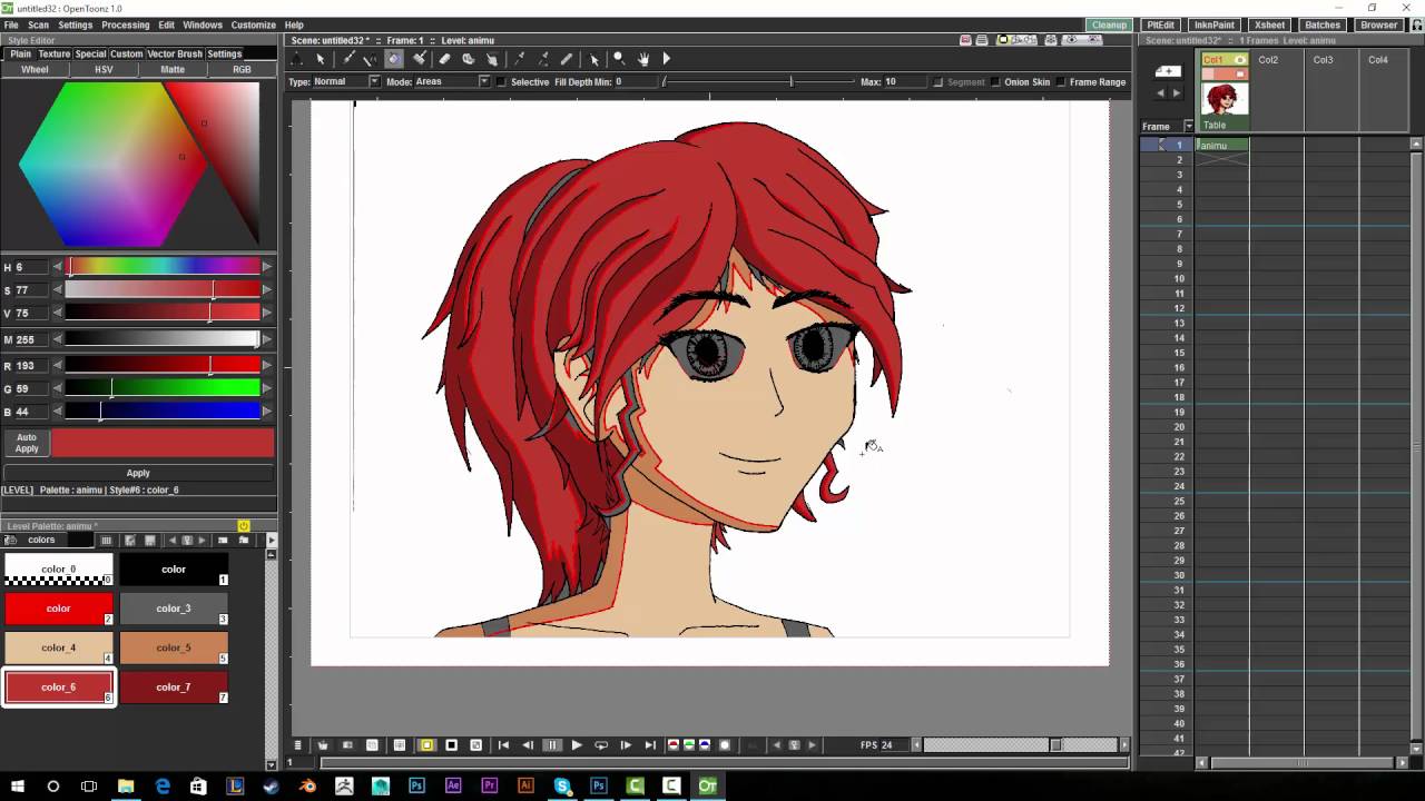 OpenToonz Line Art Quick Tip:  Coloring Faster