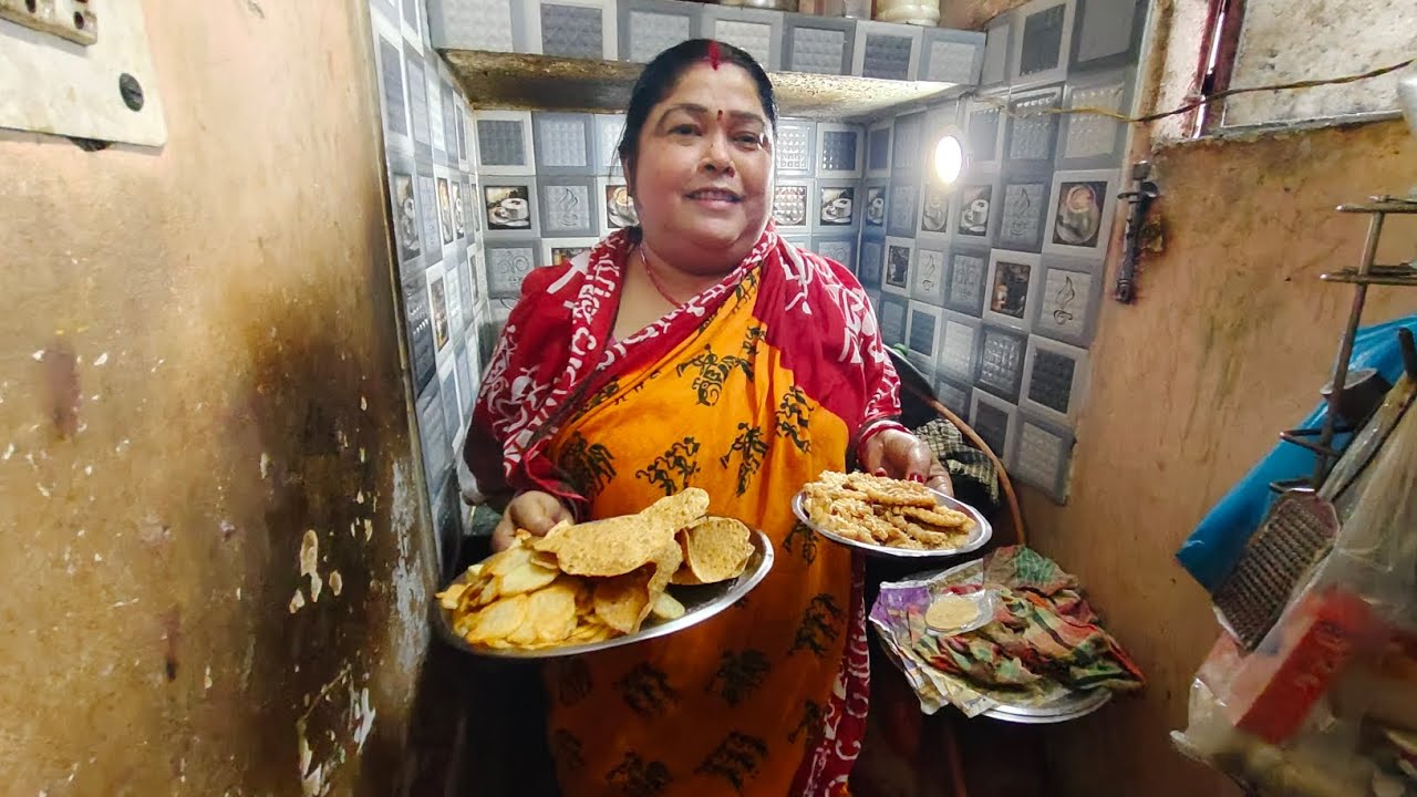 ভেগ মুং ডাল আলু চিপস পাপোর ভাজা বিদি ভাজা #viralvideo 