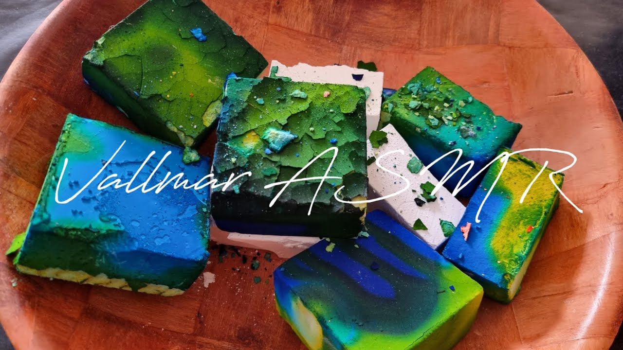 Soft extremely dusty dyed gym chalk 💙💚💙💚🤍🤤🤤🤤