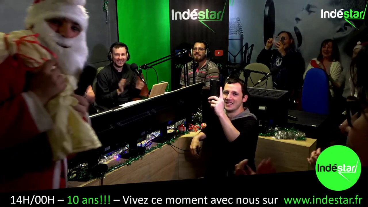 INDESTAR - Le p&egrave;re no&euml;l dans le studio!